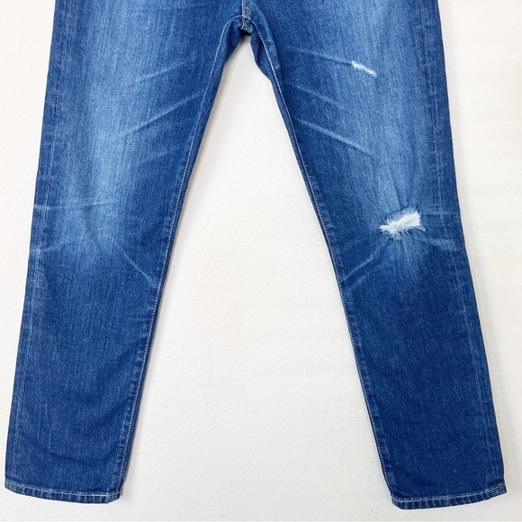 AG Adriano Goldschmied The Ex-Boyfriend Slouchy Slim Distressed Dark Wash Jean - Picture 3 of 9